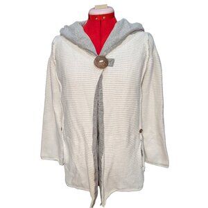 Pure Handknit Hooded Cardigan – 100% Cotton